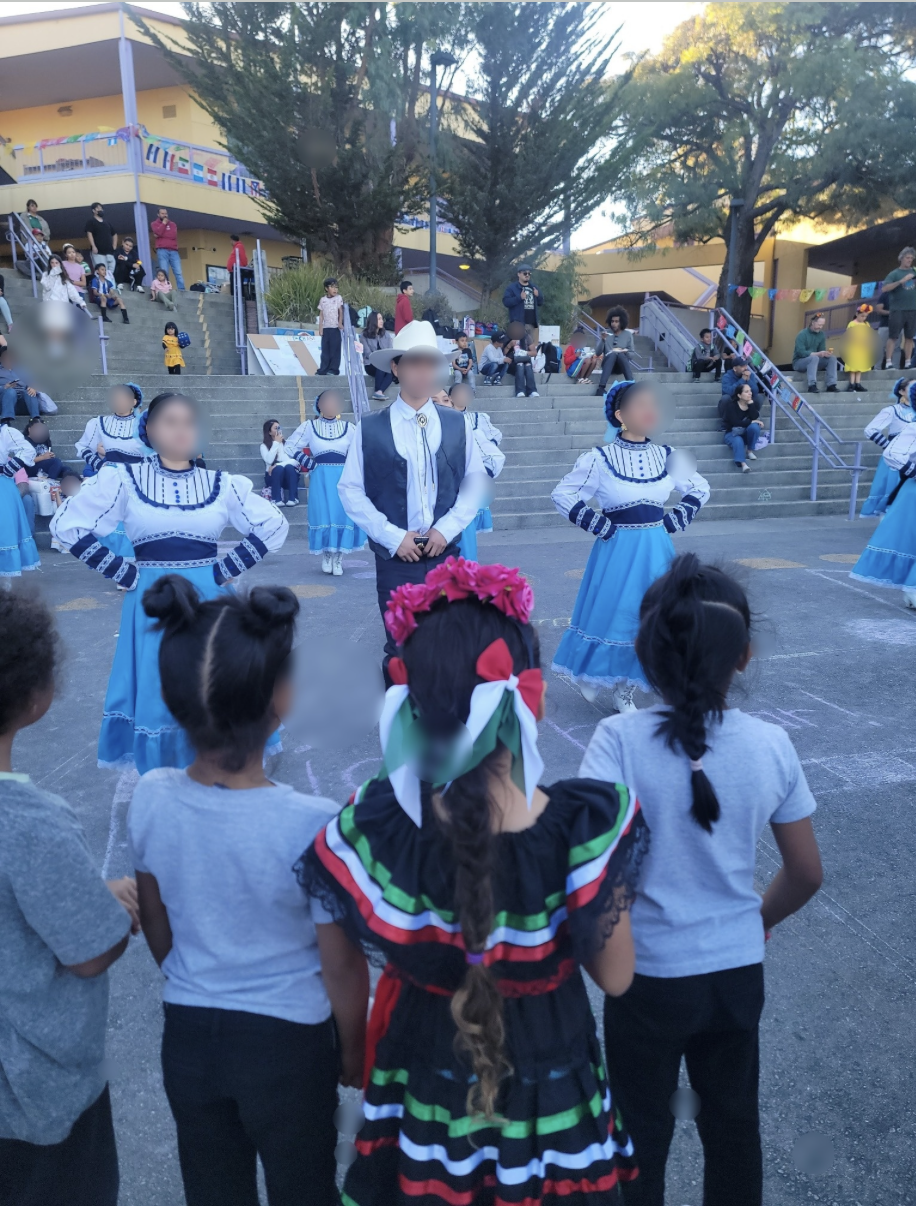 Students performing during Latin Heritage Celebration