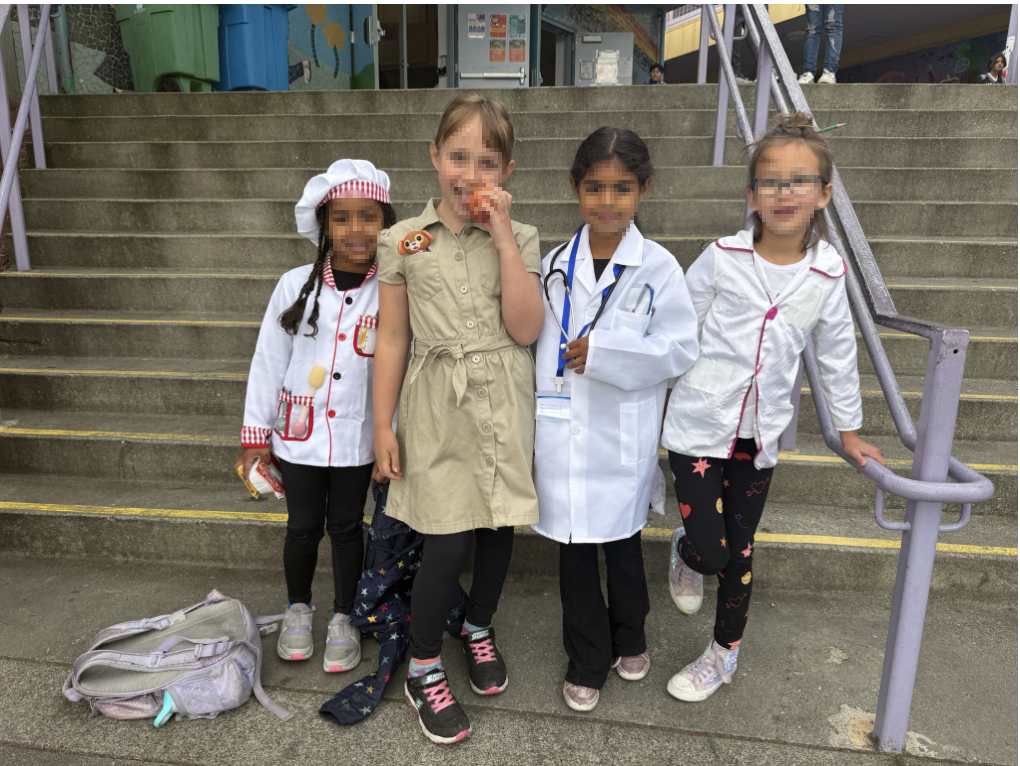 Students dressed for School Spirit Week